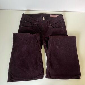 Rag & Bone Women's Elephant Bell Burgundy Corduroy Pants size 24